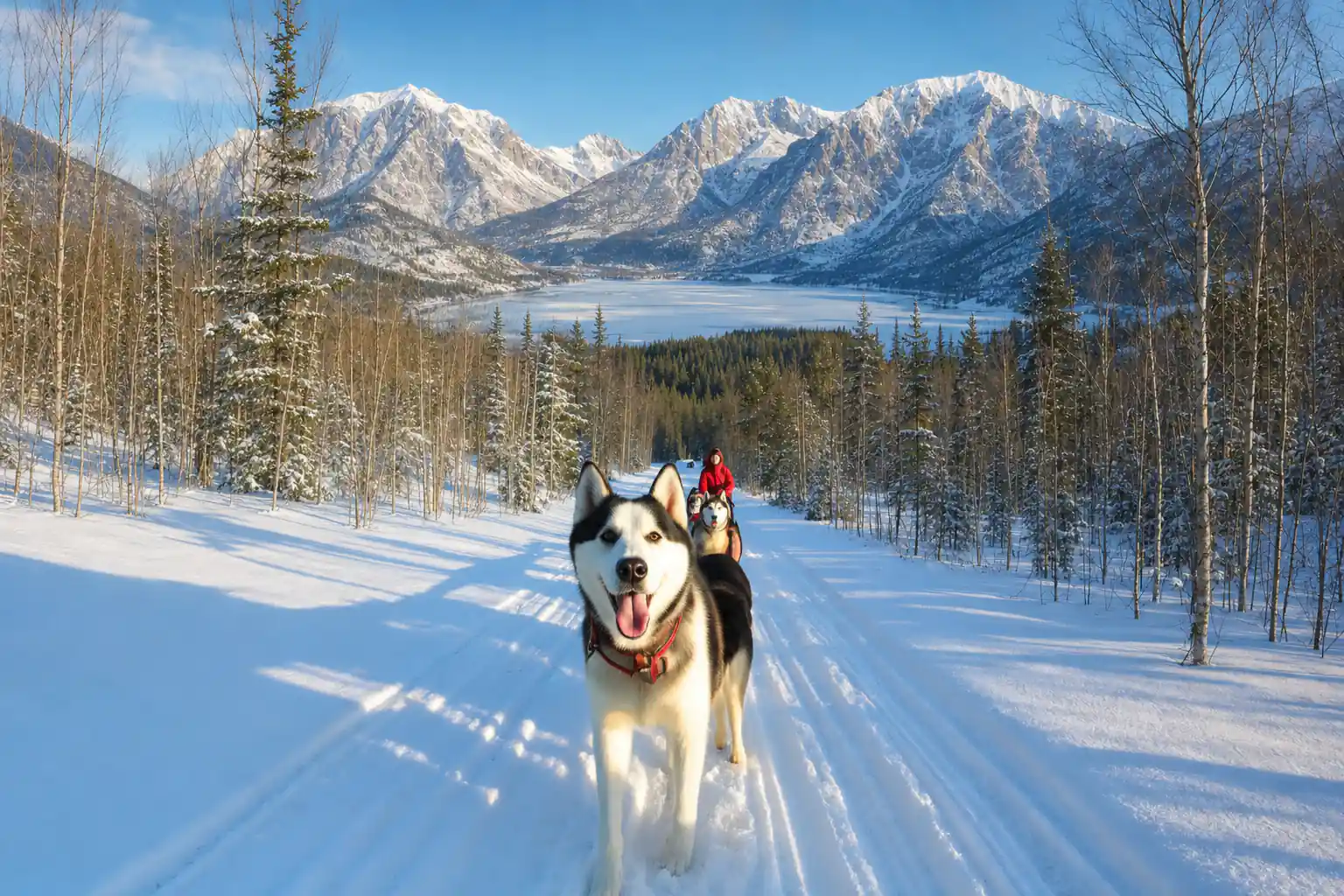 5 Km Husky Sledding Ride in Levi